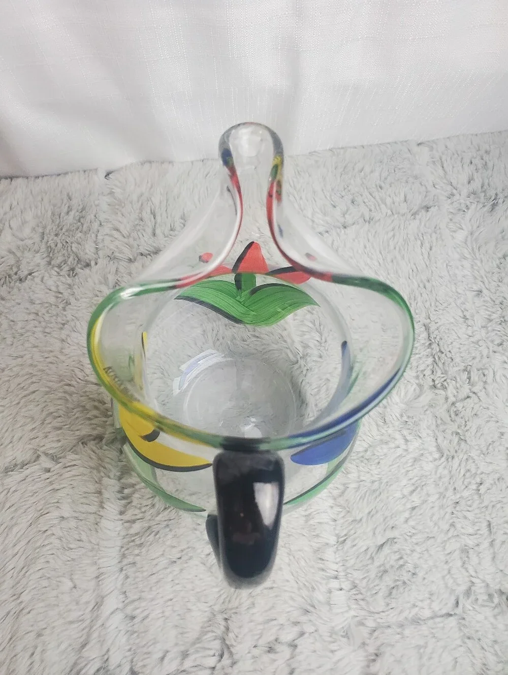 VTG Kosta Boda Ulrica Hydman-Vallien Art Glass 'Tulipa' Pitcher EUC Orig Sticker